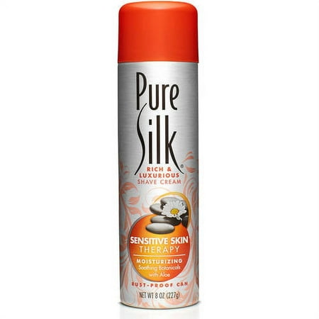 Pure Silk Sensitive Skin Shave Cream for Women, 8 ounces