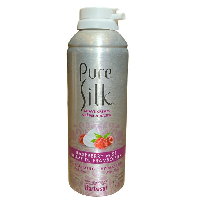 Pure Silk Shave Cream Raspberry Mist Moisturizing With Aloe For Women