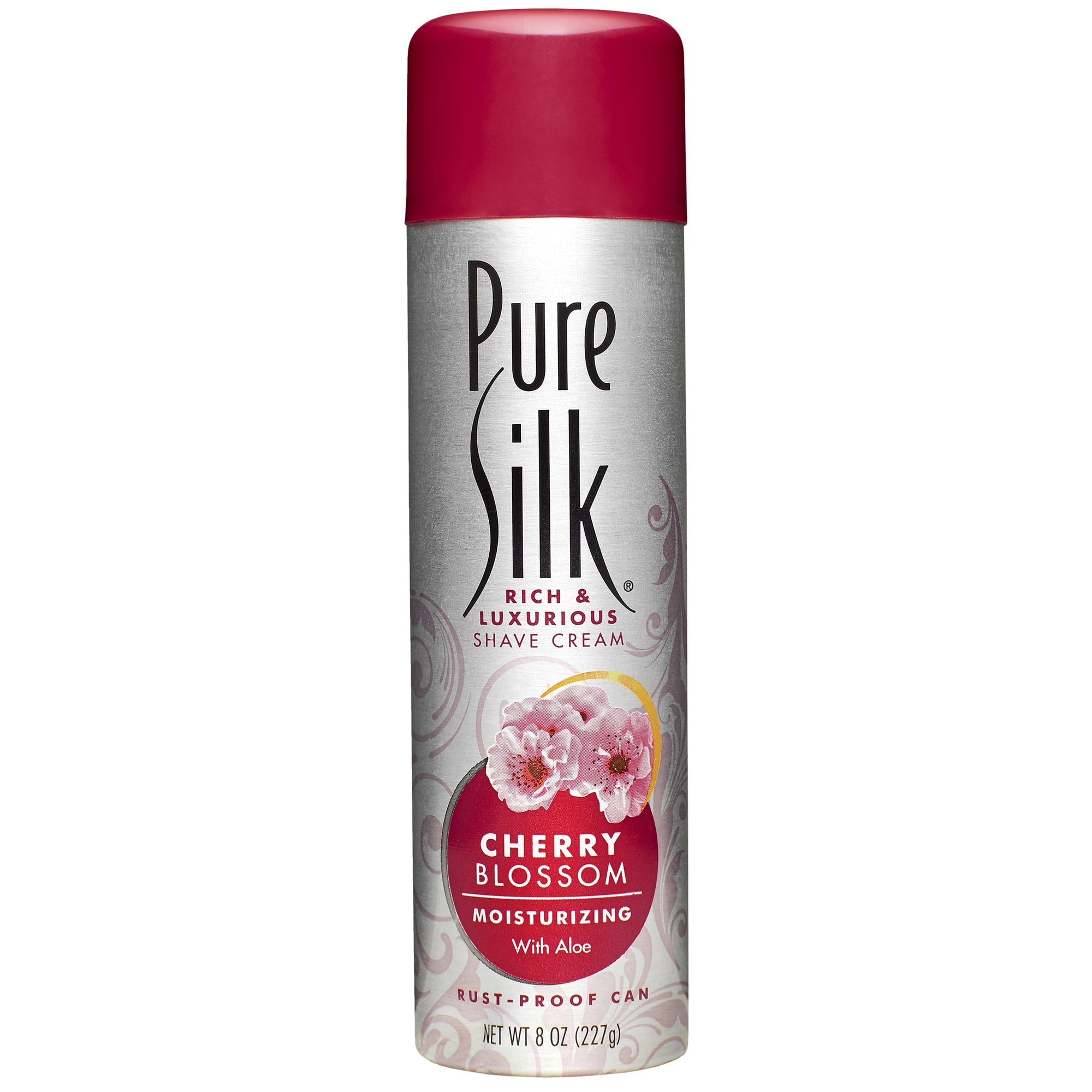 Pure Silk Shave Cream for Women, Cherry Blossom, 8 ounces