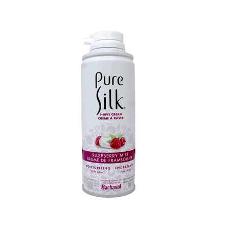 Pure Silk Shave Cream with Aloe, Raspberry Mist, 5 OZ - 6 Pack