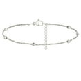 thumbnail image 1 of Pure Silver Anklets For Women Waterproof Copper Satellite Chain Foot Decorated With Minimalist Water Wave Pattern Round Bead Chain Versatile Foot Chain, 1 of 4