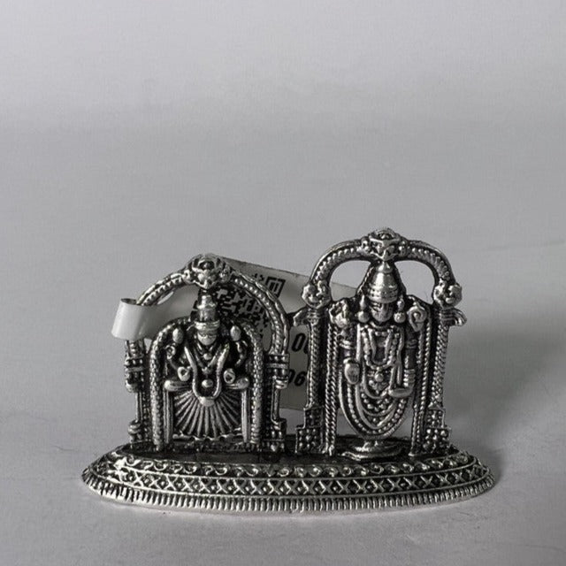 Pure Silver Balaji And Padmavathi Antique Idol 7.05g, silver pooja