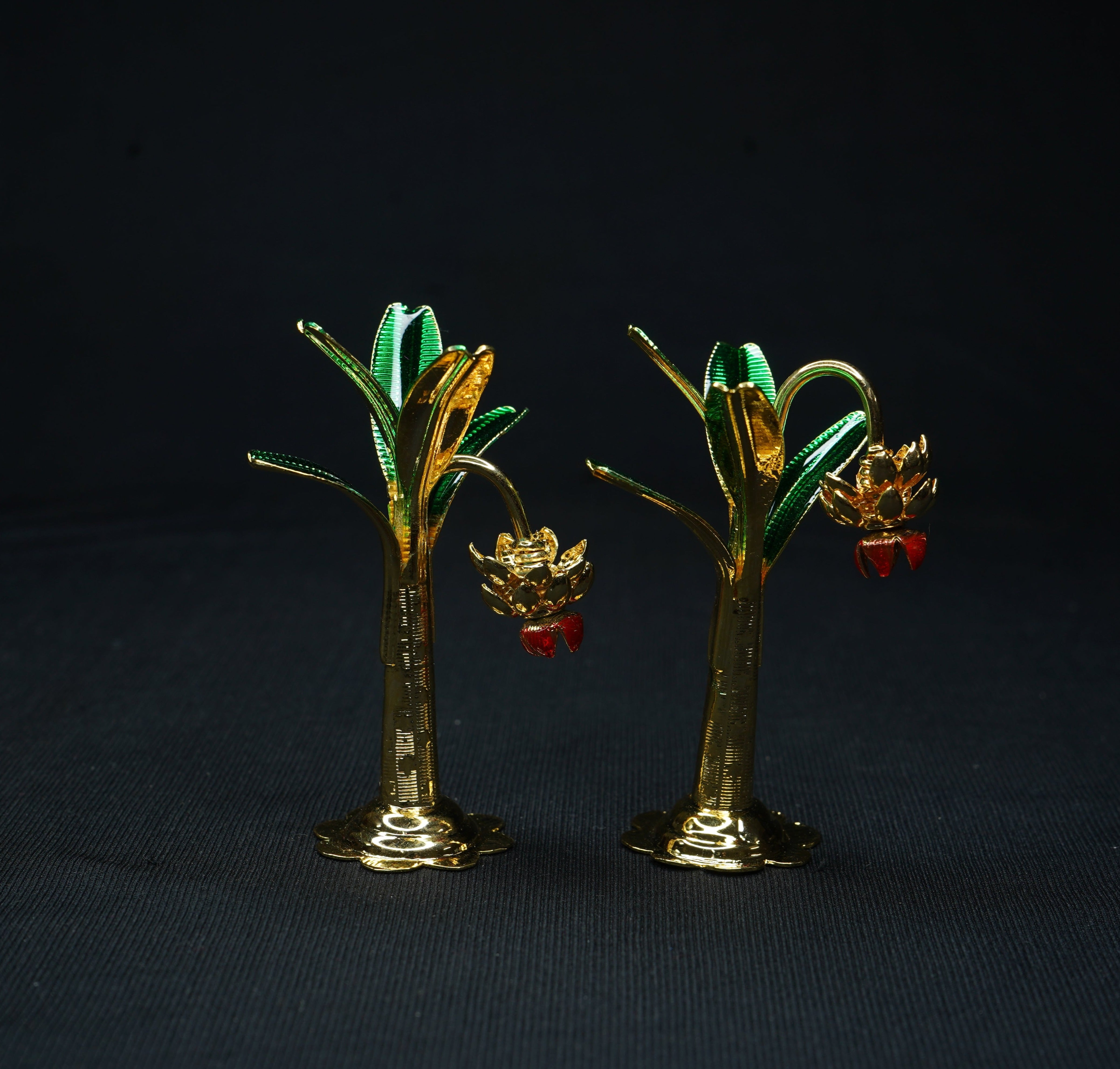 Pure Silver Banana Pair Trees 39 grams, Silver Banana Plant For Pooja