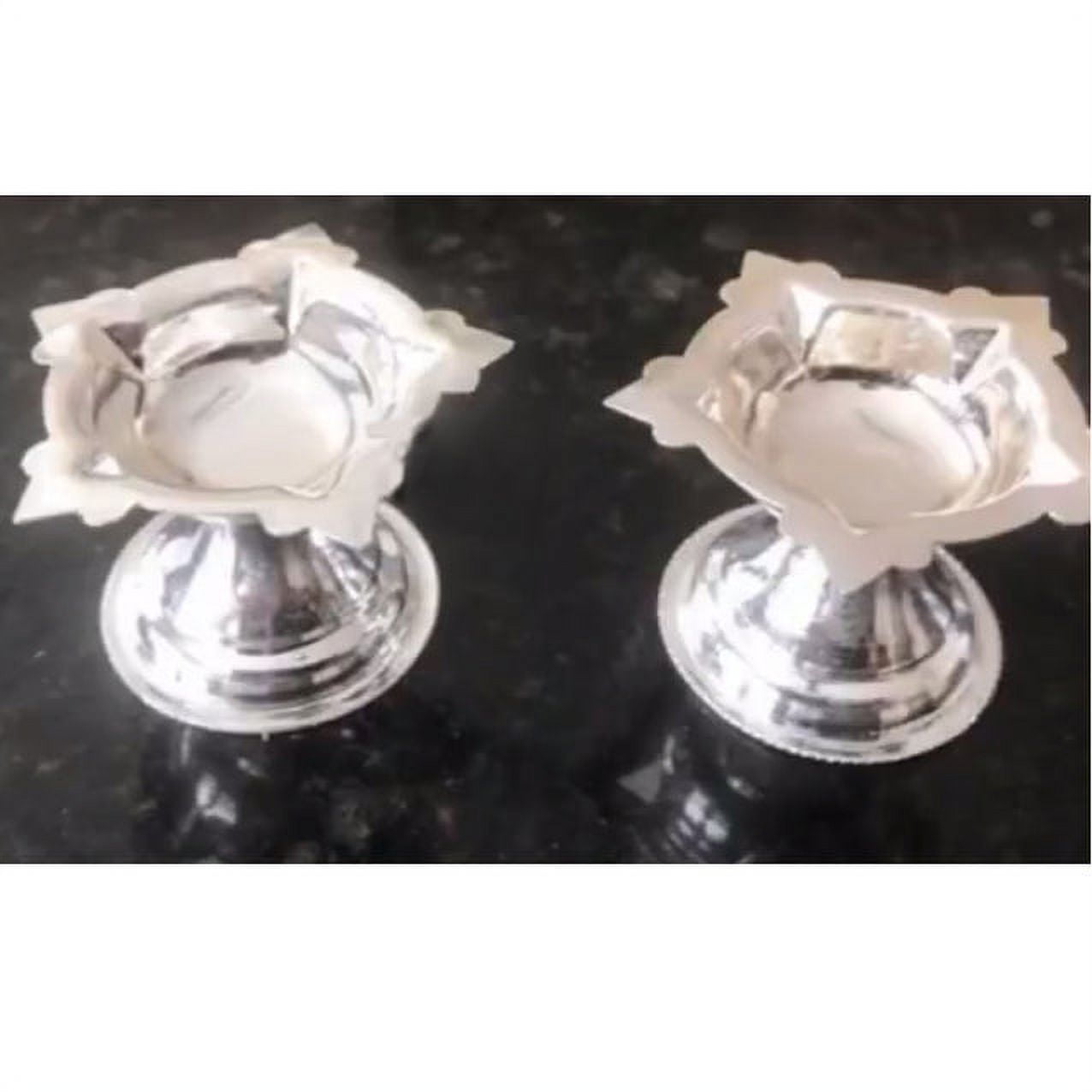 Pure Silver Diya Pair 21 grams, Diya Temple Pooja, Deepak for Home