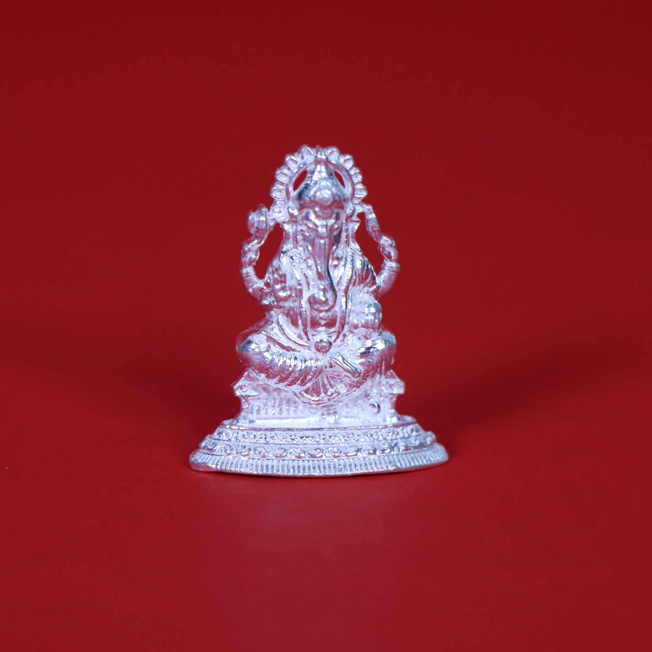 Pure Silver Ganesh 4 Grams 1 pcs, Ganesh Statue, Silver Ganesh Idol, Pure Silver Ganesh