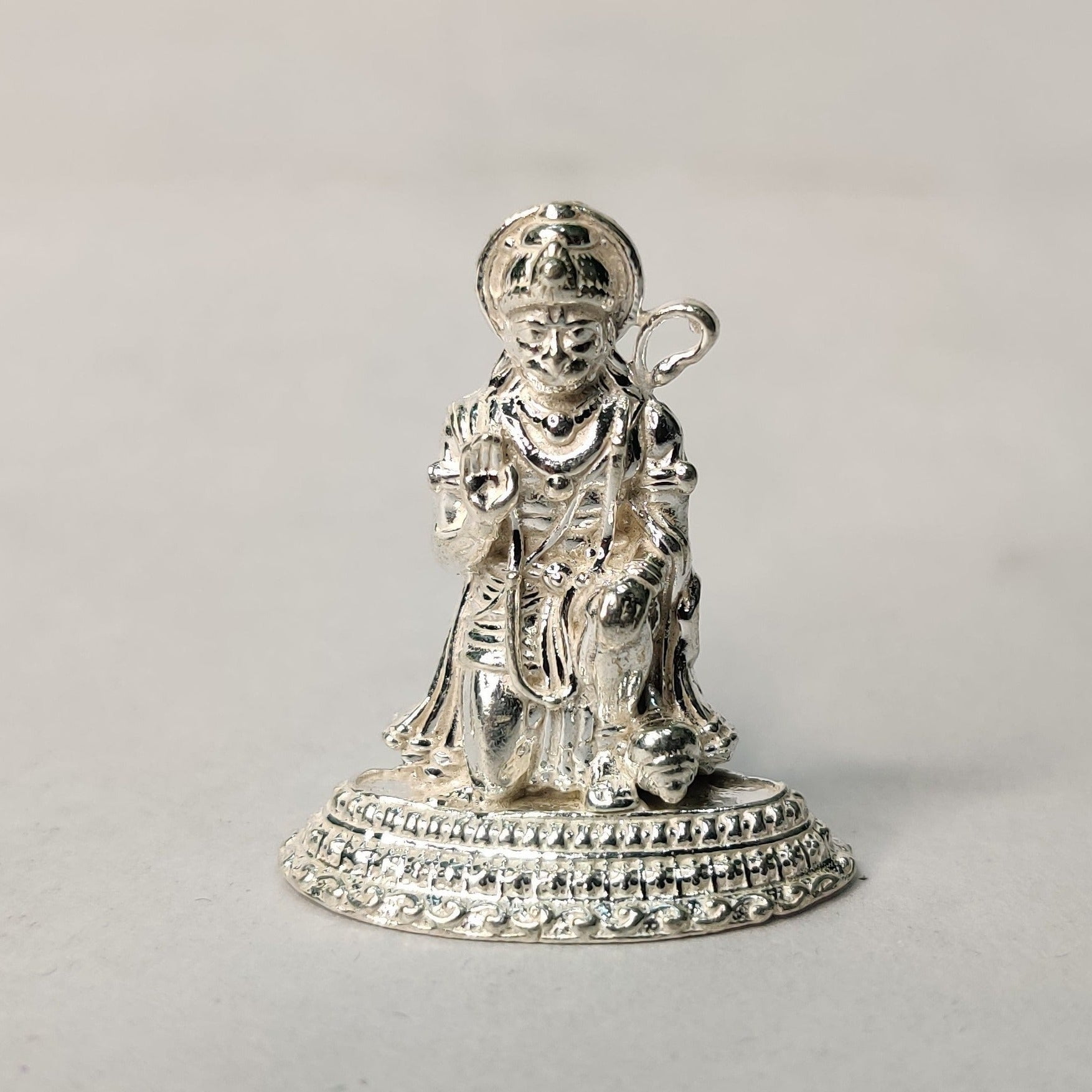 Pure Silver Hanuman Idol, Bajrangbali Murti, Maruthi Idol, Bhagwan