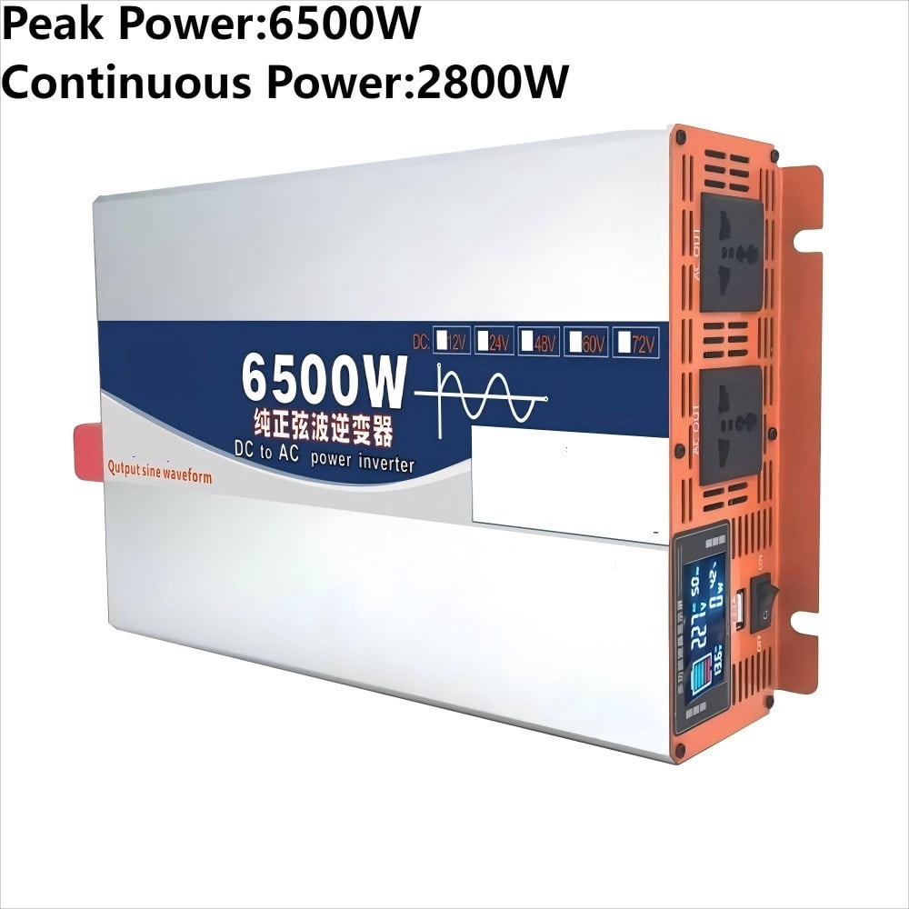 Pure Sine Wave 6500W 3500W 5000W Inverter 12V/24V 48V/60V 60V/72V To 220 Converter