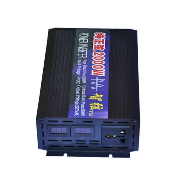 Pure Sine Wave Inverter 1000W 2000W 2600W Power DC 12V 24V To AC 110 220 Voltage 50-60Hz Converter Solar Car Inversor With LED ,Powerful Output