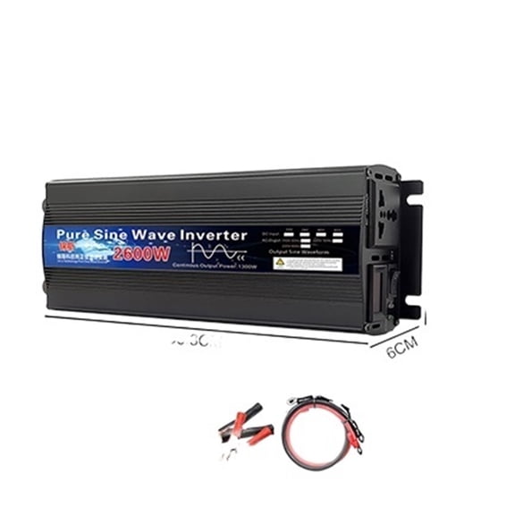 Pure Sine Wave Inverter 12V 24V 110 220 1000w 2000w 2600w Inversor 12V 48V To 220 Power Solar Inverter Converter LED Display ,Powerful Output