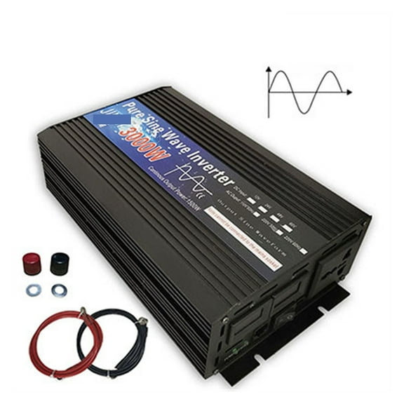 Pure Sine Wave Inverter 12V 24V 220 3000W 4000W Power Car Inverter 24V 220 Micro Inversor Voltage Solar Energy Converter DIY ,High-Efficiency Power Supply