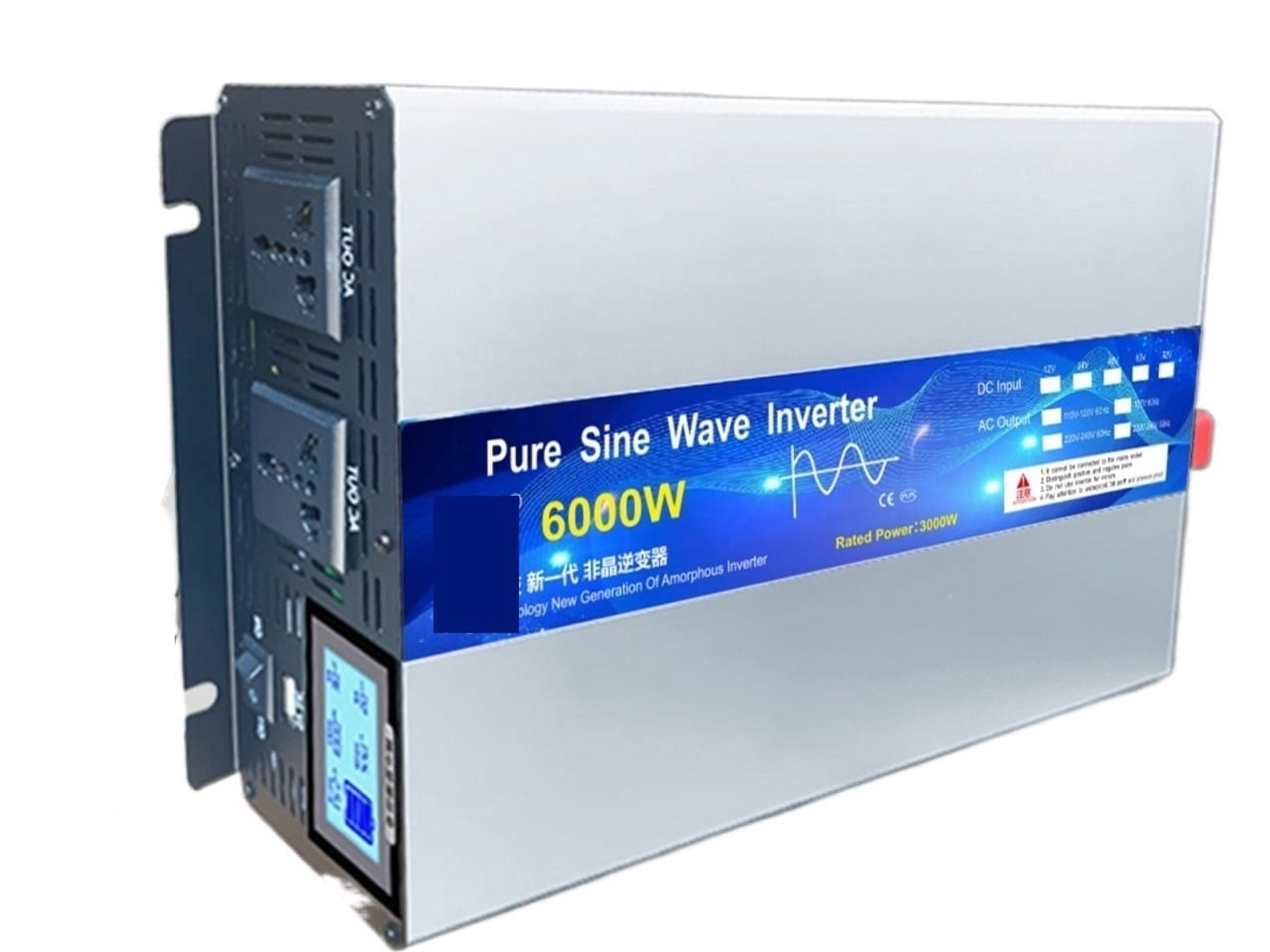 Pure Sine Wave Inverter 12v 220 DC 12V 24V 60V 72V To AC 110 220 Power Converter Solar Panel Inverter 6000W 3000W 8000W 4000W ,Portable Design
