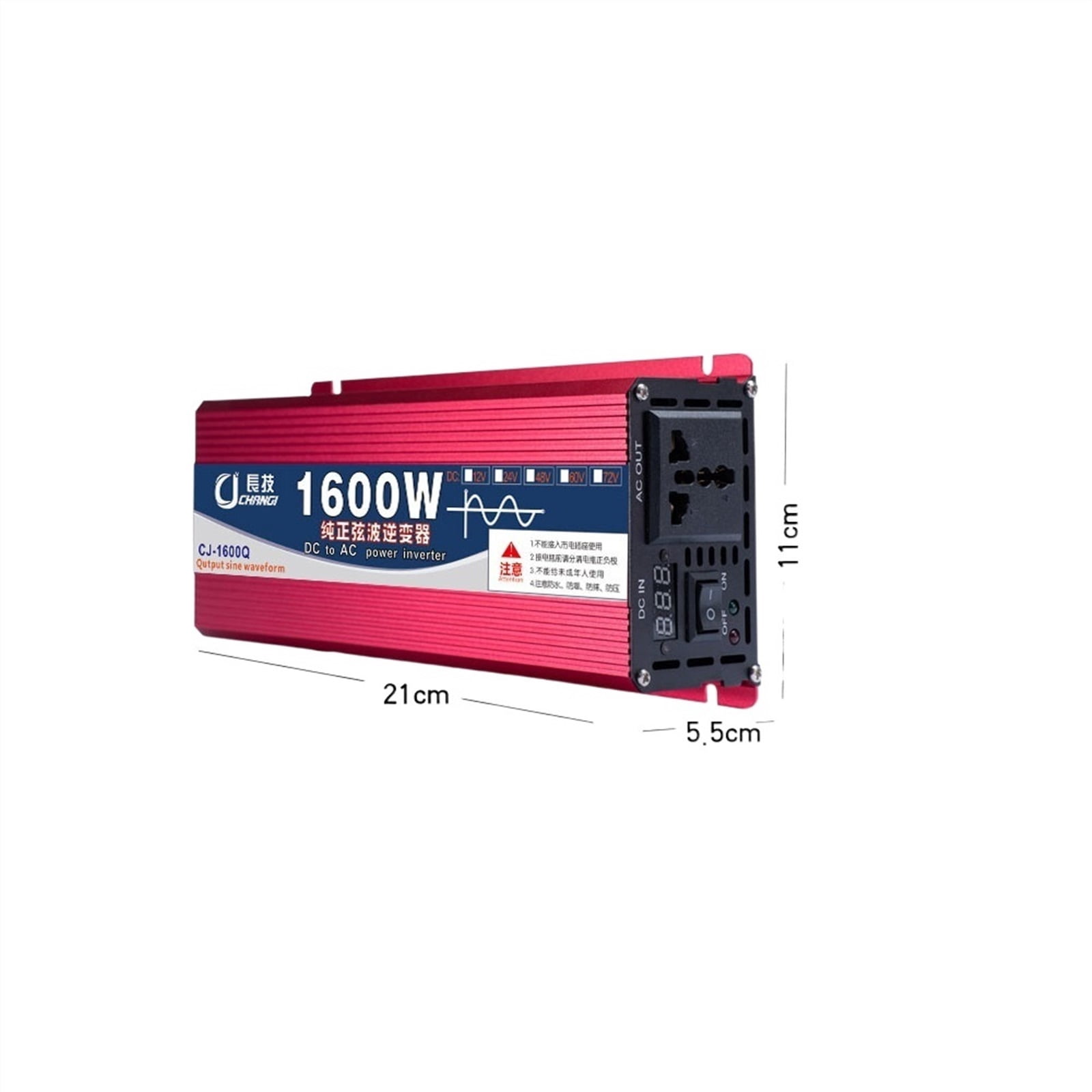Pure Sine Wave Inverter 1600W 2200W 2600W 3000W 4000W 5000W 6000W 7000w 8000w 12V/24V 48V 60V To 110/220 Voltage Power Converter USB Solar Inverter ,Multiple Safety Protections