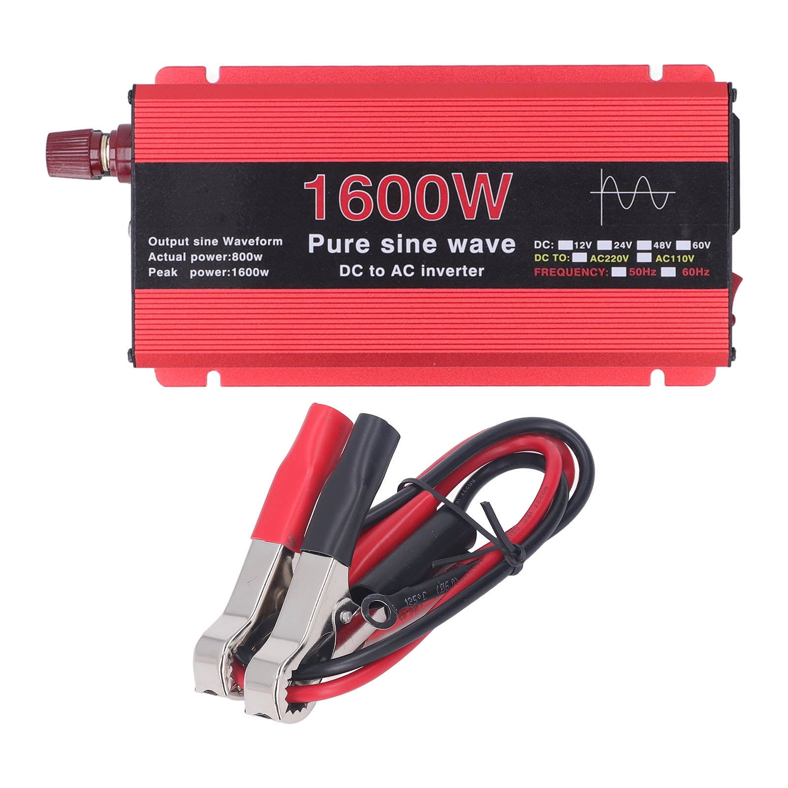 Pure Sine Wave Inverter 1600W Protective Aluminum Alloy Solar Outdoor