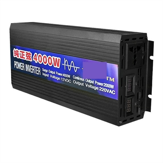Pure Sine Wave Inverter 2000W 3000W 4000W Power Solar Car Inverters With LED Display DC 12V 24V To AC 220/110 Voltage Converter ,Wide Usage