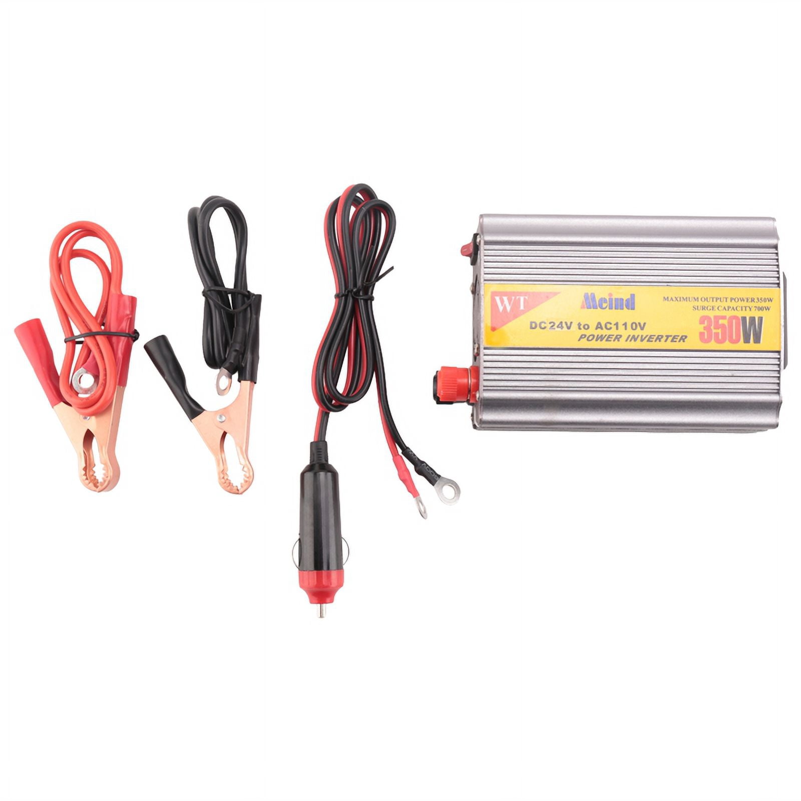 Pure Sine Wave Inverter 24V to AC 110V 350W Transformer Photovoltaic Solar Power Converter Car Home with USB Port