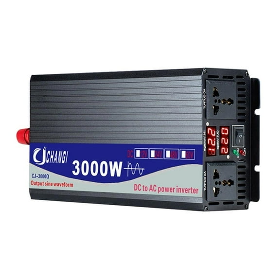 Pure Sine Wave Inverter,3000w 4000w 5000w 6000w 7000w 8000w Power Inverters,car Inverter Dc 12v/24v/48v/60v To Ac 110/220,lcd Digital Display Power Converter For Travel/camping ,Wide Usage