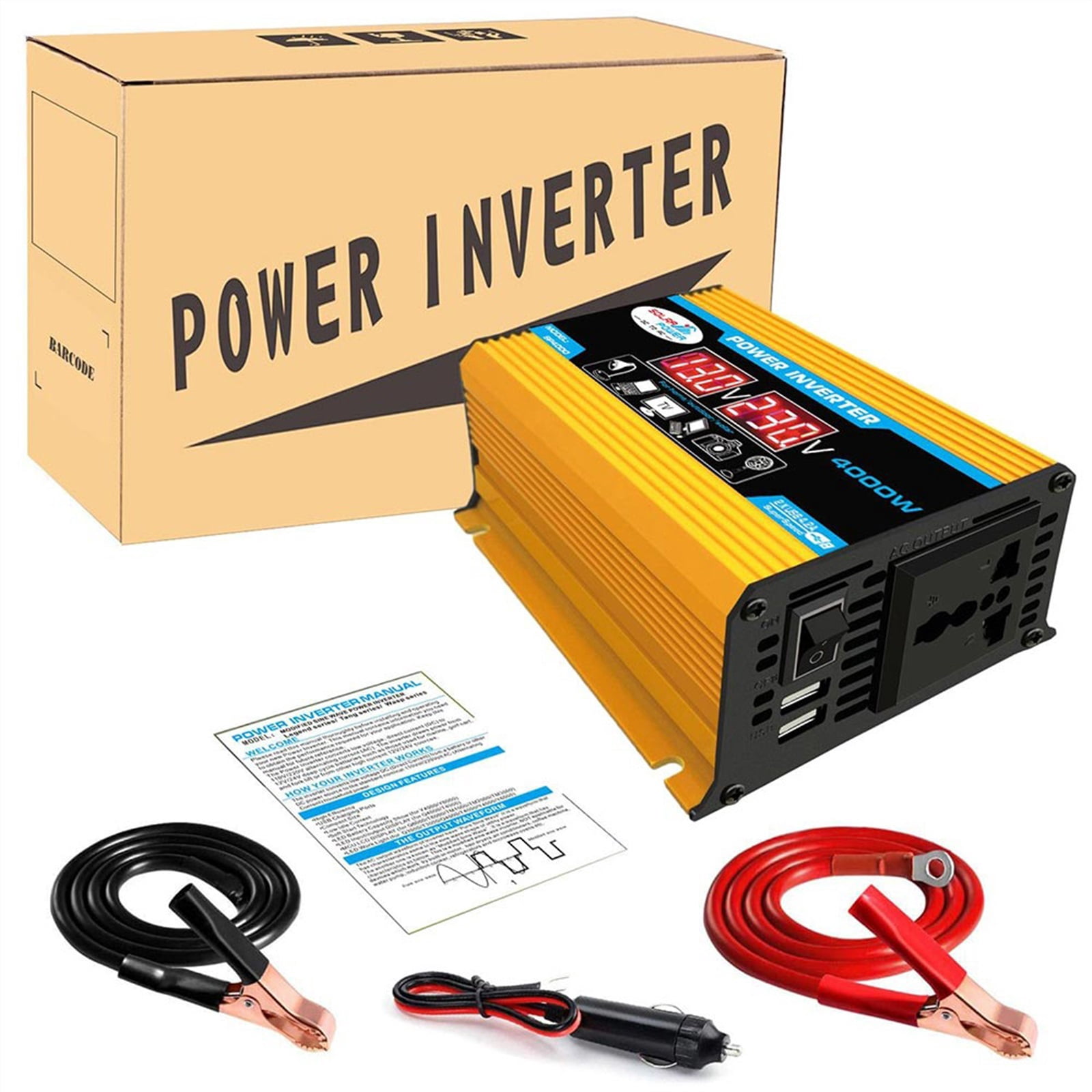 Pure Sine Wave Inverter 4000W Inverter 12V 230 Modified Pure Sine Wave Inverter Voltage Regulator 220/110 Boost Module For Powerful Power Bank ,Stable and Safe Output