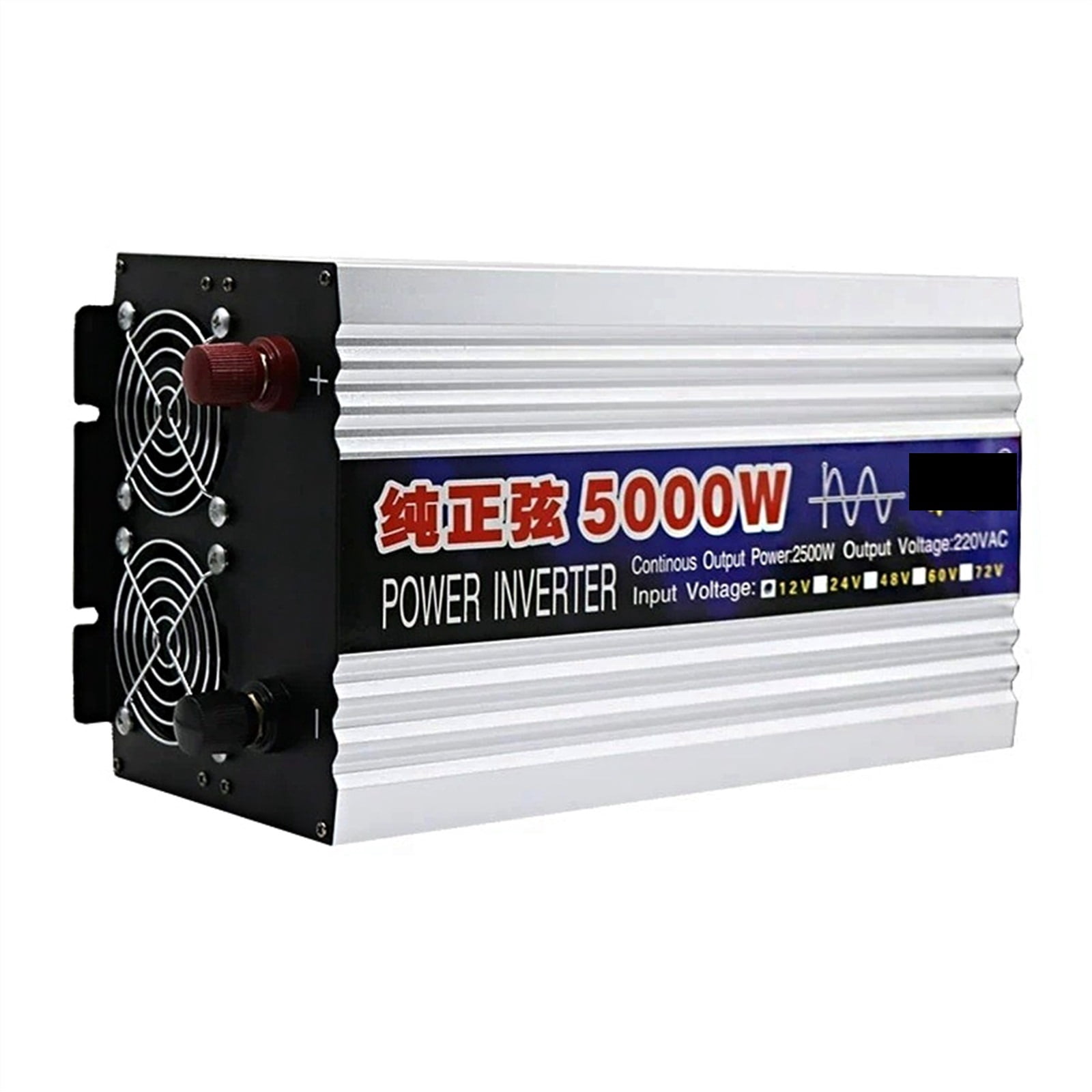 Pure Sine Wave Inverter 5000W 6000W 8000W Pure Sine Wave Inverter DC 12V 24V To AC 220/110 50Hz 60Hz Voltage Converter Big Power Dual Output Solar Inverter ,Easy to Operate