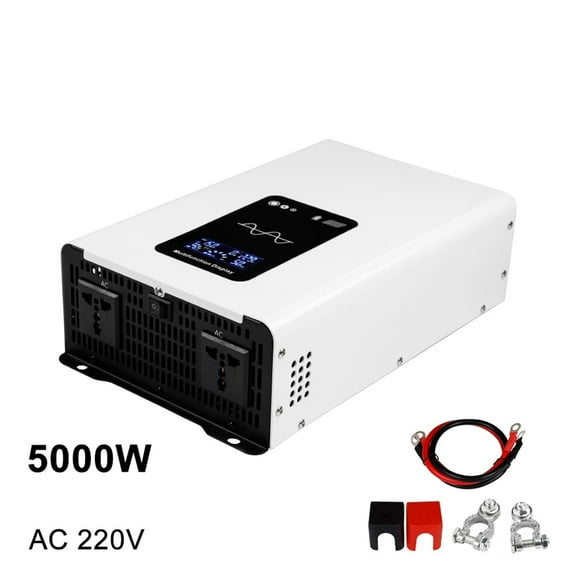 Pure Sine Wave Inverter 5000W DC 24V/48V/60V To AC 220 Power Solar Car Inverter ,Easy to Operate