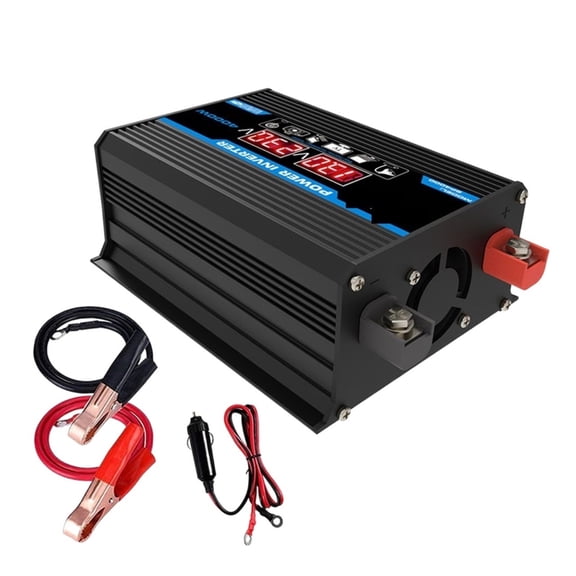 Pure Sine Wave Inverter 8000W LED Display Inverter 12V/24V 110/220 Portable Power Bank Converter Solar Car Converter ,High-Efficiency Power Supply