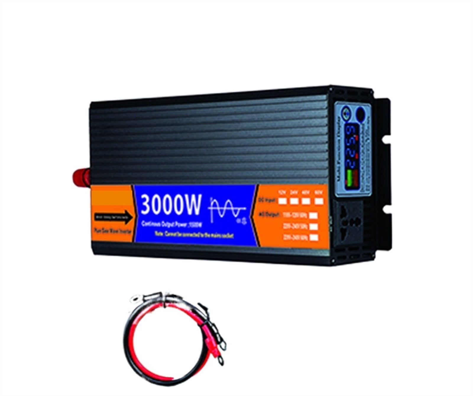 Pure Sine Wave Inverter DC 12V / 24V / 48V / 60V To AC 2000W 3000W 4000W 5000W Voltage Transformer Solar LCD Inverter ,Multiple Safety Protections