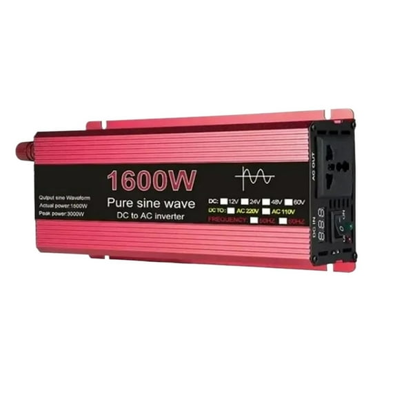 Pure Sine Wave Inverter DC 12V/24V To AC 110/220 1000W 1600W 2200W ...