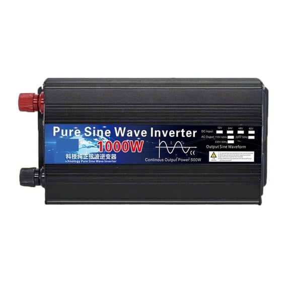 Pure Sine Wave Inverter DC 12V 24V to AC 500W 1000W 2000W Power Converter Booster For Car Household DIY ,Easy to Use