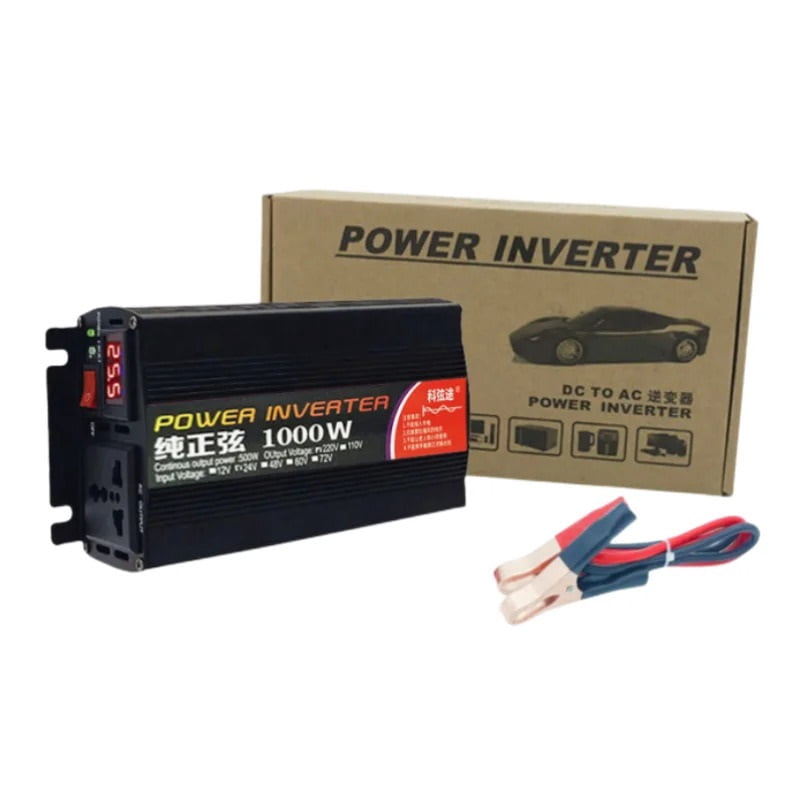 Pure Sine Wave Inverter DC 12v/24v 1000W 1600W 2000W 3000W Portable Power Bank Converter Solar Inverter ,DIY Tools