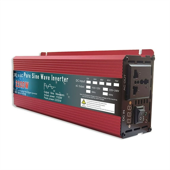 Pure Sine Wave Inverter DC 12v/24v 1000W 1600W 2000W 3000W Portable Power Bank Converter Solar Inverter ,Powerful Output