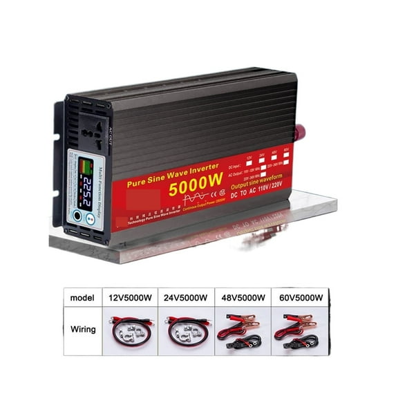 Pure Sine Wave Inverter DC 12v/24v To AC 110V/220V 2000W 3000W 4000W 5000W Voltage Transformer Power Converter Solar Inverter ,Powerful Output