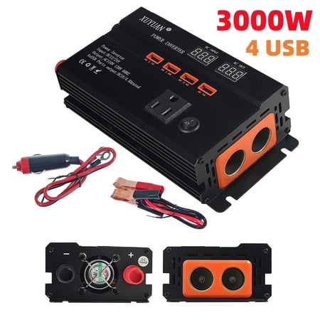 Pure Sine Wave Power 12V Inverter DC to AC 110V 120V Peak Power 3000W for Power Inverter Truck RV Car Solar System
