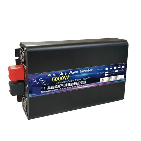 Pure Sine Wave Power Inverter 4000W 5000W DC 12V 24V 48V To AC Inverter Remote Control Solar Car Inverter Transformer Converter ,Powerful Output