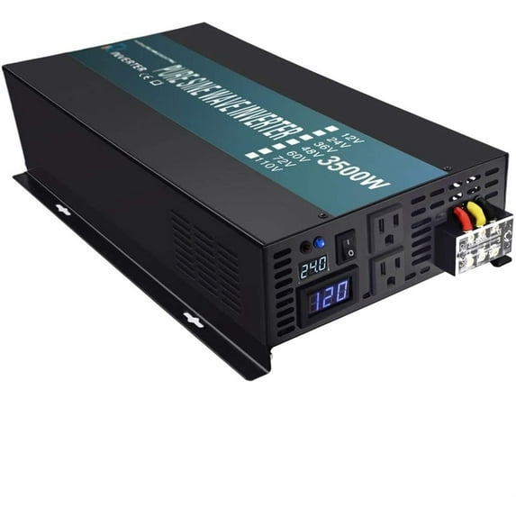 Pure Sine Wave Power Inverter DC to AC 3500W Solar Generator Inverter Converter Transformer ,Protect Your Appliances