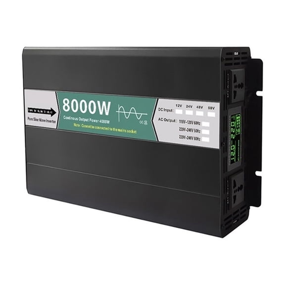 Pure Sine Wave Solar Inverter 12V 24V 48V DC To AC 8000w 12000W Portable Power Bank Converter Remote Controller - Safe & Quiet