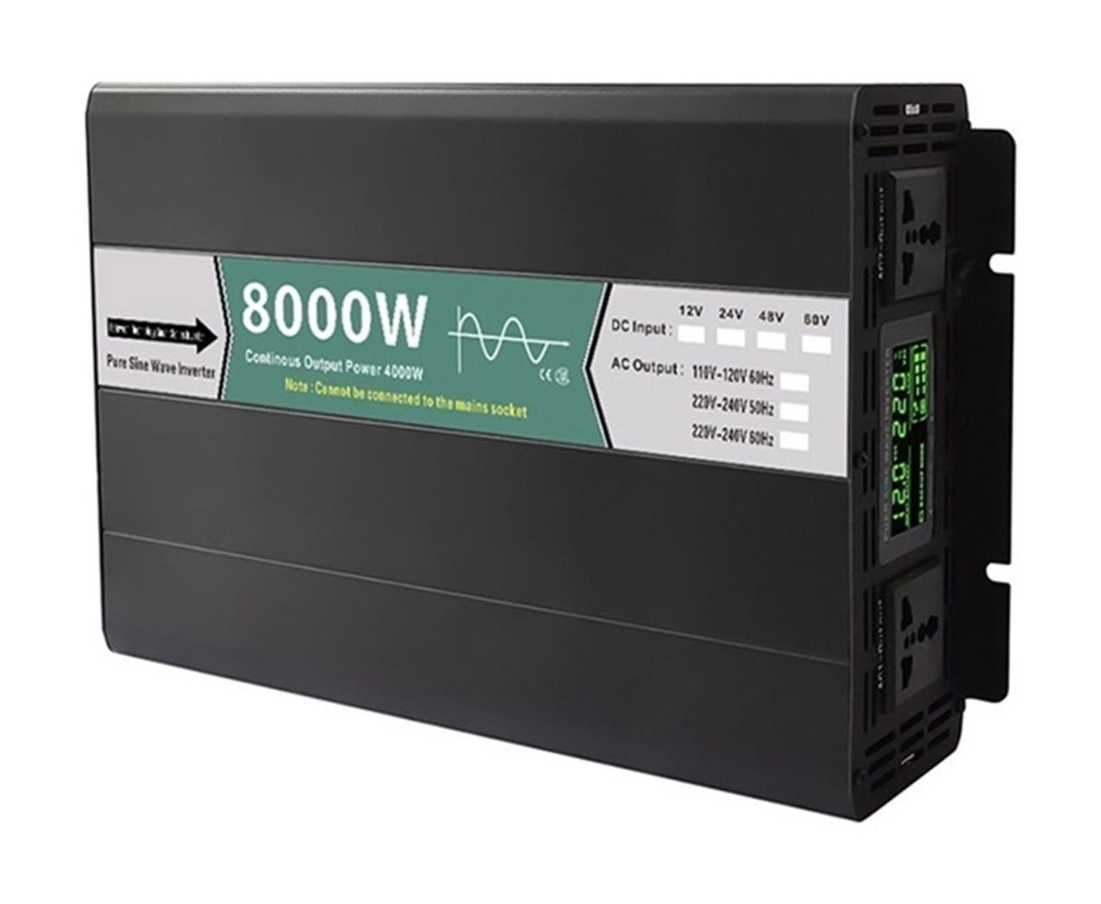 Pure Sine Wave Solar Inverter 12V 24V 48V DC To AC 8000w 12000W Portable Power Bank Converter Remote Controller