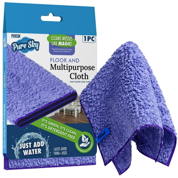 Pure-Sky Magic Deep Clean Cleaning Cloth  JUST ADD Water No Detergents Needed - Multipurpose Ultra Microfiber Cloth - Stick-Attachable for Mop, or as Handheld Microfiber Towels to Clean Any Surfaces