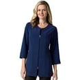 thumbnail image 1 of Pure Soft Women's Round Neck ¾ Sleeve Lab Coat Jacket, 1 of 1