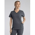 thumbnail image 1 of Pure Soft Women's V-Neck Mesh Side Solid Scrub Top, 1 of 7