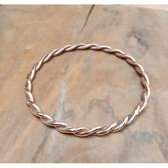 Pure Solid Copper Cuff Bracelet For Women and Men Arthritis Copper Bangle