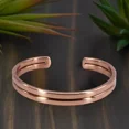 thumbnail image 1 of Pure Solid Copper Cuff Bracelet For Women and Men Arthritis Copper Bangle, 1 of 4