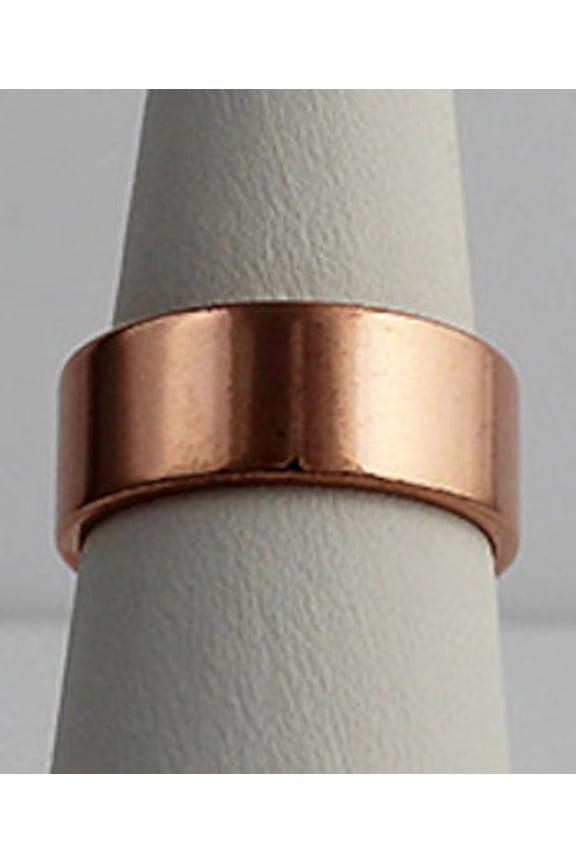 Pure Solid Wide Copper Ring Smooth Plain Texture Made in USA sz 13
