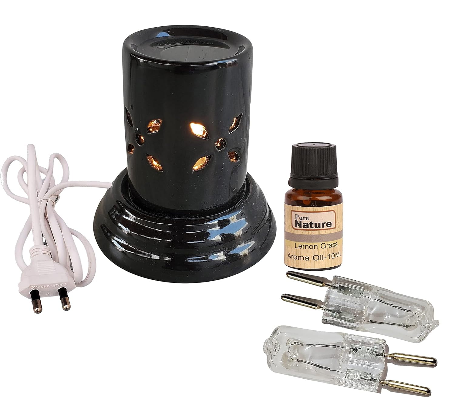 Pure Source India Ceramic Electric Aroma Diffuser for Home 10 ml Lemon ...