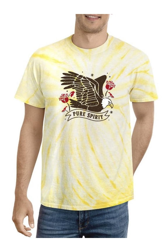 Pure Spirit Old School Tattoo Tie Dye Cyclone Men -Smartprints Designs, Male Medium