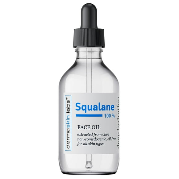 Pure Squalane Oil 100% for Face Skin Hair Body Moisturizer Organic Olive Derived Vegan Non-Comedogenic Skincare Emollient Reduces Fine Lines & Firms Enhances Skin Elasticity made in the USA