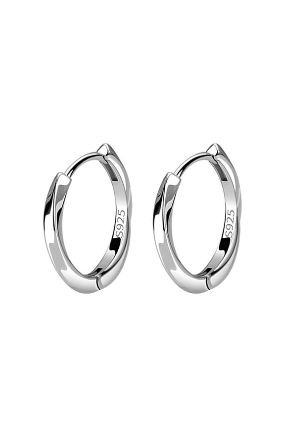 Pure Sterling Silver Small Hoop Earring for unisex .Hypoallergenic Tiny Earrings Cartilage Earring Jewelry Gift