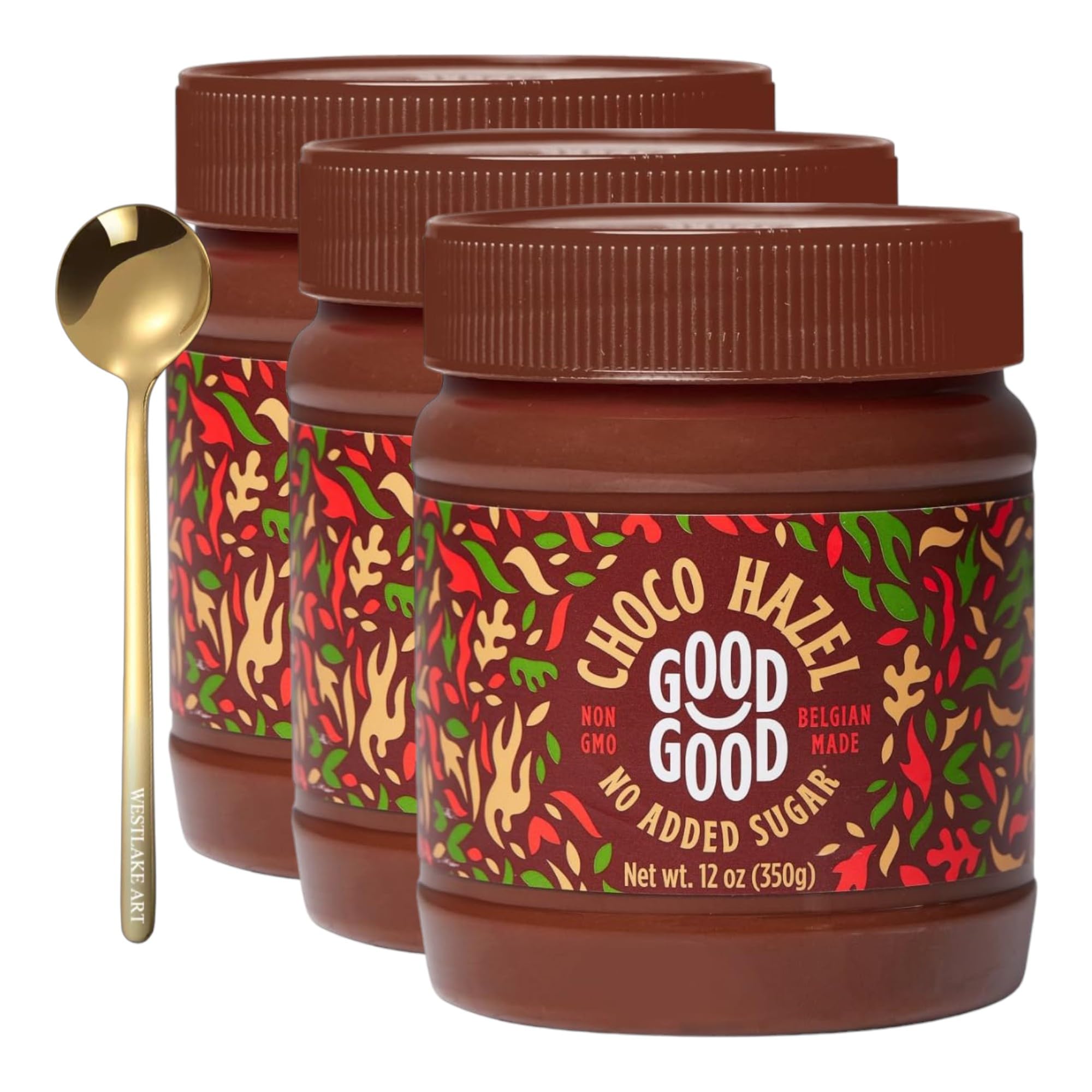 Pure Sweeteners Belgian Spread, HHA1 12 Ounces, Bundled With Golden Ss