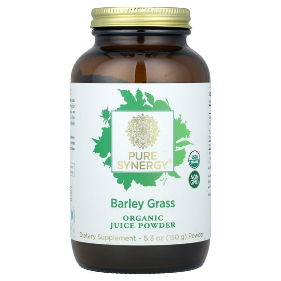 Pure Synergy Barley Grass, Organic Juice Powder, 5.3 oz (150 g)
