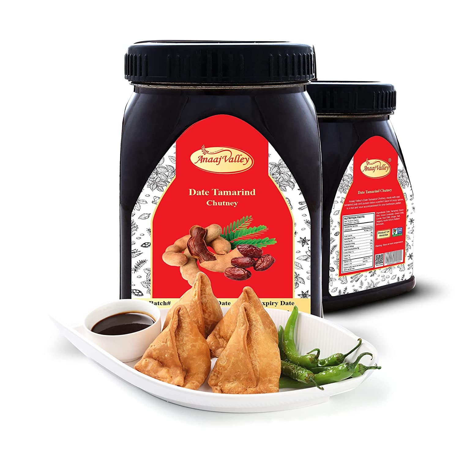 Pure Tamarind and Date Chutney Premium Spicy ilmi Chutney Used with