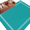 thumbnail image 1 of Pure Teal Green Large Area Rugs for Bedroom Living Room, Soft Non Slip Carpet Bedside Rug, Simple Solid Color Rectangular Floor Cover Kitchen Accent Rug 8'x10' for Dining Room/Office, 1 of 9