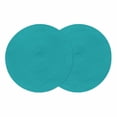 thumbnail image 1 of Pure Teal Green Round 15 Inch Placemats Set of 2, Simple Solid Color HeatResistant Non Slip Place Mats for Dining Table, Wipeable Braided Kitchen Table Mats for Housewarming, 1 of 9